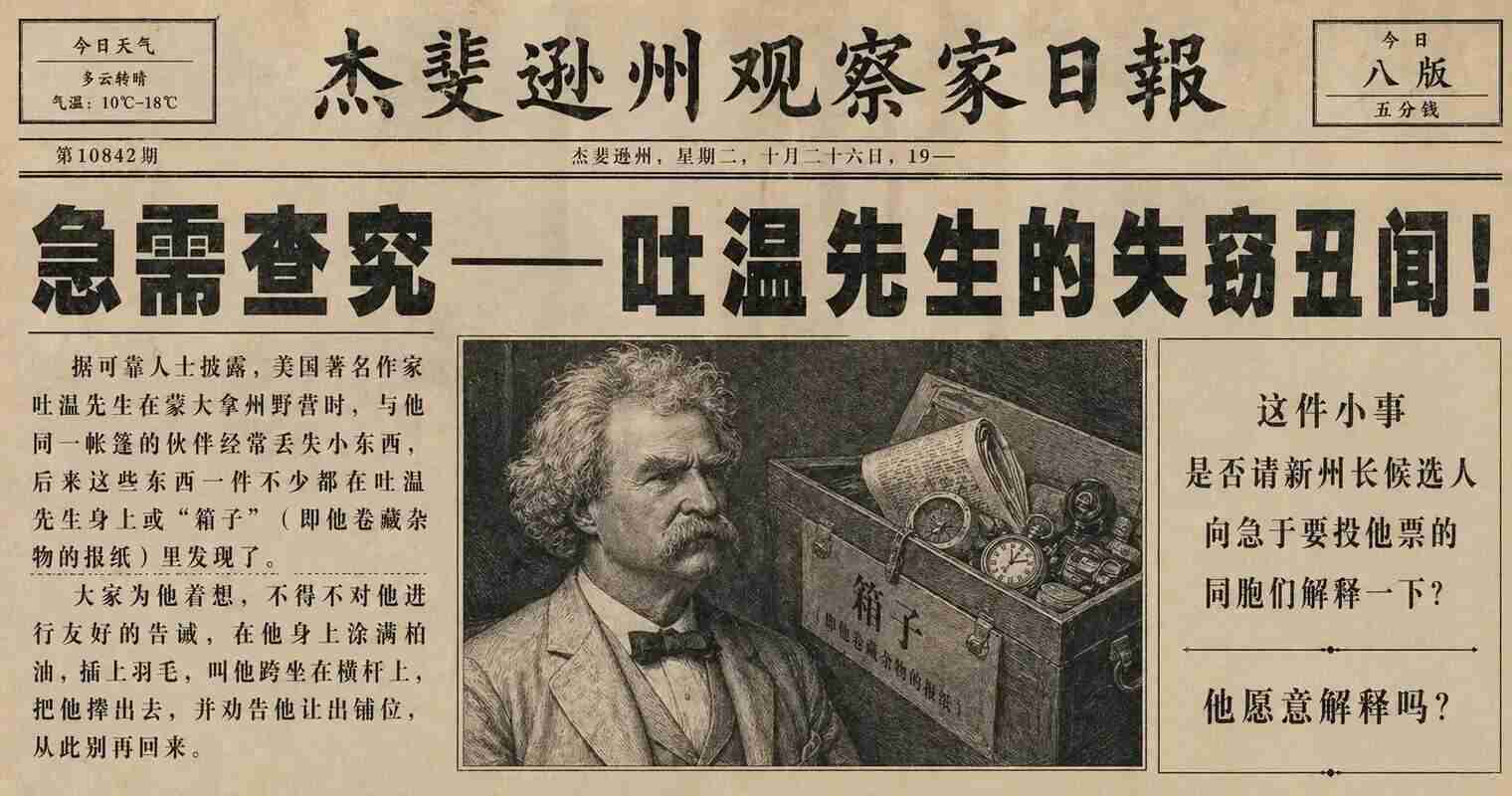 竞选州长 - 马克 · 吐温
